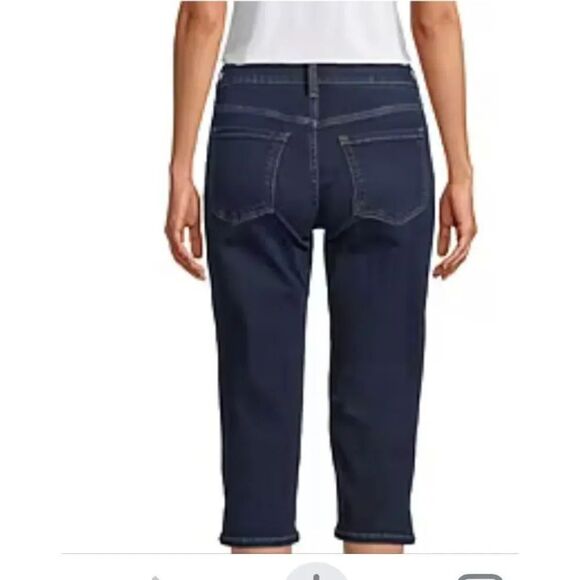 Liz Claiborne flexi fit slim leg Cropped jeans  NWT dark blue 4 - Picture 1 of 5